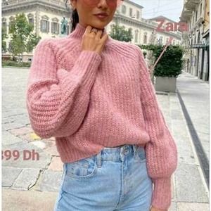 Zara | Sweaters | Zara S Puffed Balloon Sleeve Knit Sweater Jumper |  Poshmark